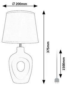 Lampă de birou Rabalux MADELOR 74080 1xE14/25W/230V maro