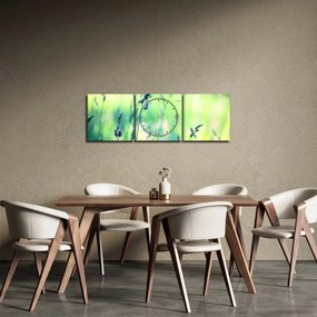 Tablou - Detaliu pajiște (cu ceas) (90x30 cm)