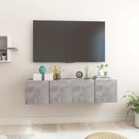 vidaXL Dulapuri TV suspendate, 2 buc., gri beton, 60x30x30 cm