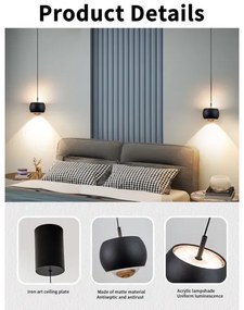 Lustră LED dimabilă Immax NEO 07219L DORMINE 6W/230V negru mat Tuya + telecomandă