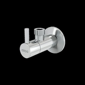 Robinet coltar rotund crom lucios cu filtru 1 2   1 2   Alcadrain ARV003 Crom lucios