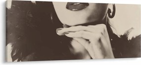 Tablou - Vintage, poza unei femei (120x50 cm)