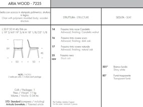 Set de 2 scaune elegante design LUX ARIA WOOD