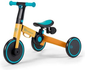 Tricicletă 3 în 1 pentru copii KINDERKRAFT 4TRIKE galben/turcoaz