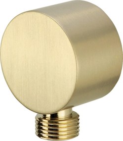 Racord unghiular rotund, pentru furtun de dus, 50x28 mm, auriu, Deante Cascada Auriu periat