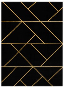 Exclusiv EMERALD covor 1012 glamour, stilat, geometric negru / aur - SECUNDAR-COTATI PRODUSUL