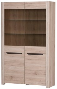 Vitrină Dessum 02 (stejar sanremo + maro). 1068126