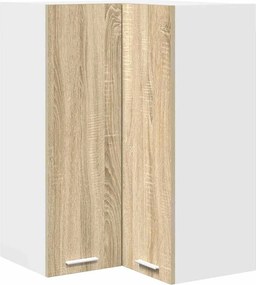 vidaXL Dulap suspendat Stejar Sonoma și Alb 57 x 57 x 80 cm