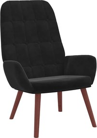 vidaXL Scaun de relaxare, negru, catifea