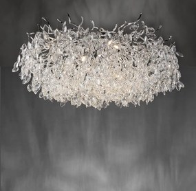 Lustra aplicata design magnific, crom, diametru 80cm, RICICLE