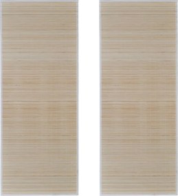 vidaXL Covoare de bambus natural, 2 buc., 120x180 cm, dreptunghiulare