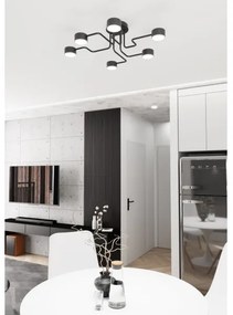 Lustră pe tijă KURAGE 6xGX53/12W/230V negru