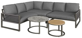 Set de lounge pentru grădină pentru 6-7 persoane, Gri | Aosom Romania