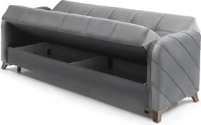 Canapea extensibila cu lada de depozitare living 215x85x90 cm – stofă, roz bordo (trandafiriu)– Roza