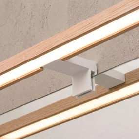 Brilagi - Iluminare LED pentru oglindă de baie 3în1 WOODY MIRROR LED/15W/230V IP44 alb/stejar
