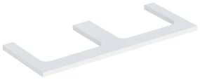 Blat pentru lavoar Geberit One cu decupaj dublu alb mat 135 cm