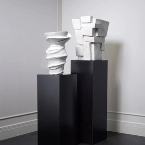 Ghiveci de flori LUX, Fibra de sticla, Alb, Santanter