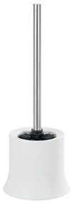 Recipient pentru perie BASIC WHITE + perie WC, WENKO, alb
