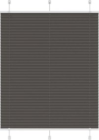 vidaXL Jaluzea plisată negru 105x150 cm Lățime țesătură 104,4 cm