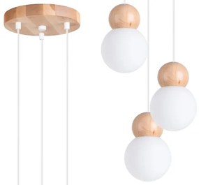 Lustră pe cablu Sollux SL.1391 PEKKA 3xG9/8W/230V alb