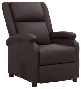 337048 vidaXL Scaun rabatabil, maro, piele naturală