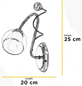Aplică ONLI WENDY 1xE14/6W/230V crom lucios