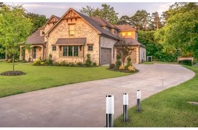 Lampă LED RGBW dimabilă pentru exterior LIVIA 1xE27/6,5W/230V 45 cm IP44 argintie