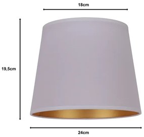 Duolla - Abajur pentru lampă de birou CLASSIC M E27, Ø 24 cm, gri