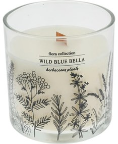 Lumânare parfumată Flora Collection, Wild Blue Bella, 10 x 10 cm
