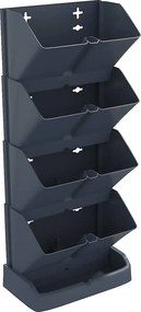 vidaXL Set plante de grădină vertical, 4 buc., antracit, polipropilenă
