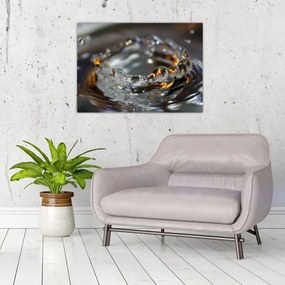 Tablou pe sticlă cu brățara din picături de apă (70x50 cm)