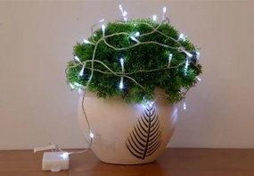 Lanț cu LED-uri de Crăciun - 5 m, 50 de diode, alb rece