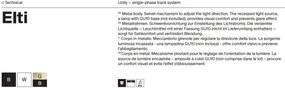 Spot, accesoriu pentru sinele monofazate Unity, Elti alb