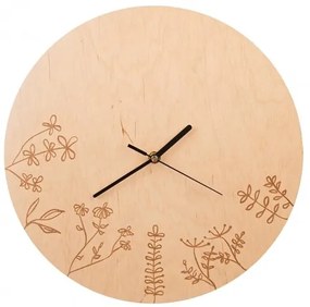 Ceas de perete din lemn Orion Pajiște, 34 cm