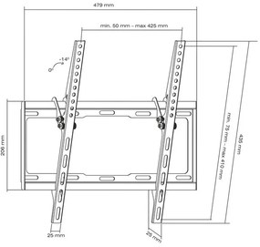 Suport TV de perete,VESA 400, Wall 889 TRACER