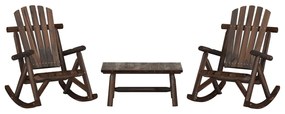 3185534 vidaXL Set mobilier de grădină, 3 piese, lemn masiv de molid