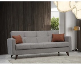 Canapea extensibilă KORFU, 3 locuri, gri deschis