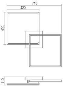 Redo 01-1642 - Plafonieră LED dimabilă KLEE LED/57W/230V albă