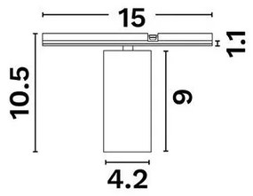 Modul, Spot alb LED pentru Sina magnetica MADOC 8W