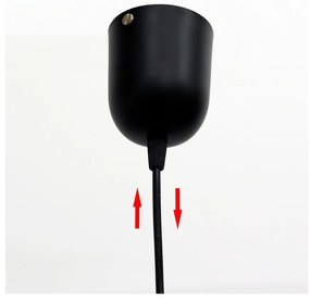 Lustră neagră cu abajur din sticlă ø 10 cm Felis – Candellux Lighting