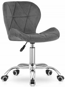 OFERTA Scaun de birou gri AVOLA VELVET II. calitate