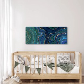 Tablou - Marmură verde- albastru (120x50 cm)