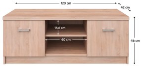 Masă TV TOPTY 2D, stejar Sonoma