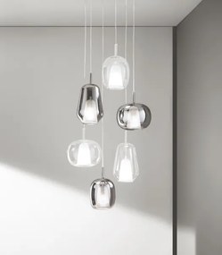 Ondaluce - Pendul pe cablu THELMA 3xE27/15W/230V transparent