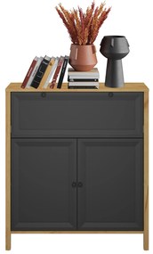Comodă Bruselas 1 (stejar craft auriu + negru) . 1116781