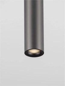 Spot aplicat LED design tehnic LUISA nickel negru, H-15cm