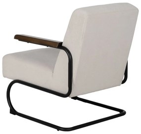 Fotoliu bej cu tapițerie din chenille Industra – Ixia