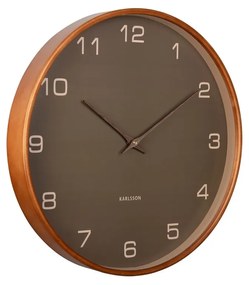 Karlsson 5993MG ceas de perete design, maro,diametru 40 cm