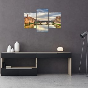 Tablou orașului cu râu (90x60 cm)