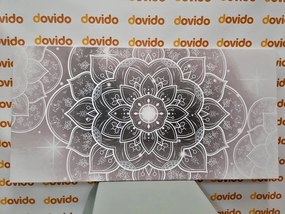 Tablou Mandalea orientală în design alb-negru